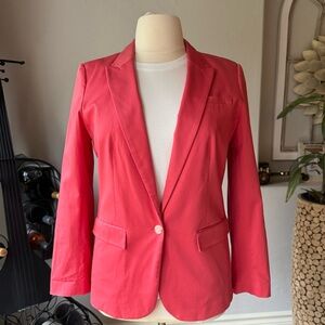 Banana‎ Republic Women's Salmon Pink One Button Business Blazer Jacket Size 14